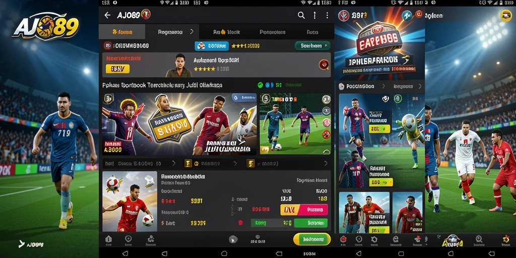 Tampilan gameplay AJO89 yang menarik dan interaktif dalam Sportsbook.