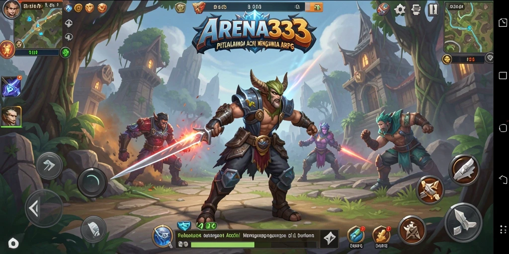 Tangkapan layar utama ARENA333 menampilkan aksi seru dalam pertempuran ARPG.