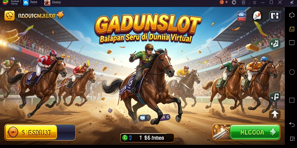 Tampilan aksi balapan GADUNSLOT yang seru dan menegangkan.