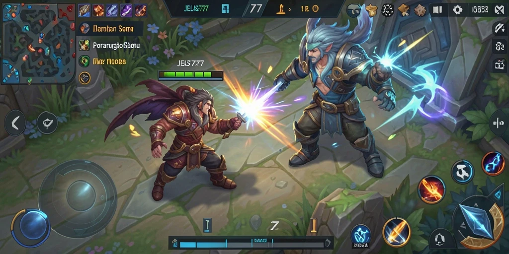 Tampilan mendebarkan dari JELAS777 dengan aksi MOBA intens.