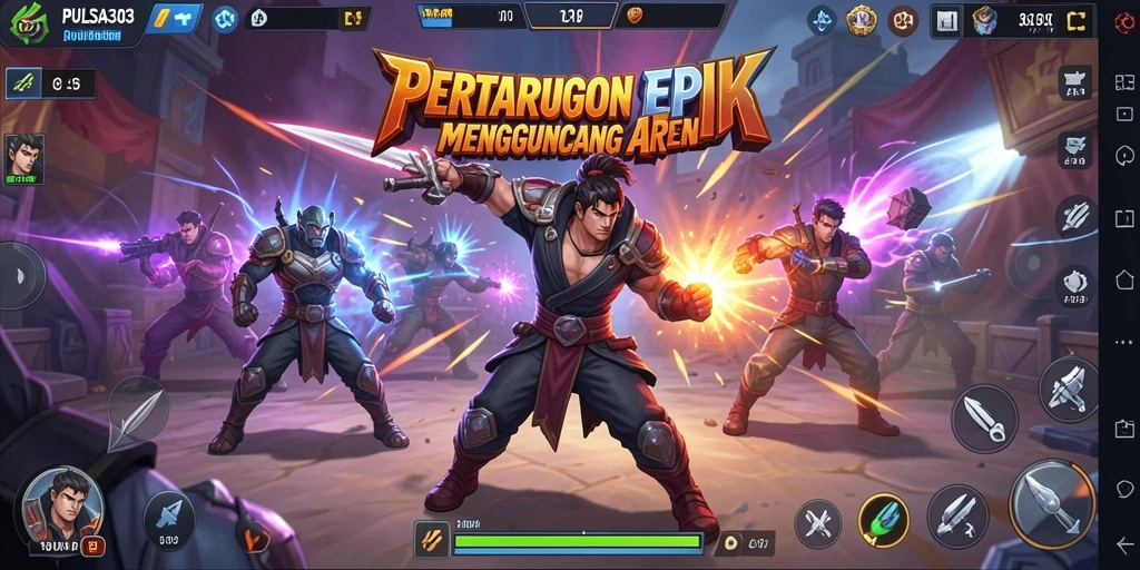 Tampilan gameplay mendebarkan dari PULSA303 dalam pertarungan epik.