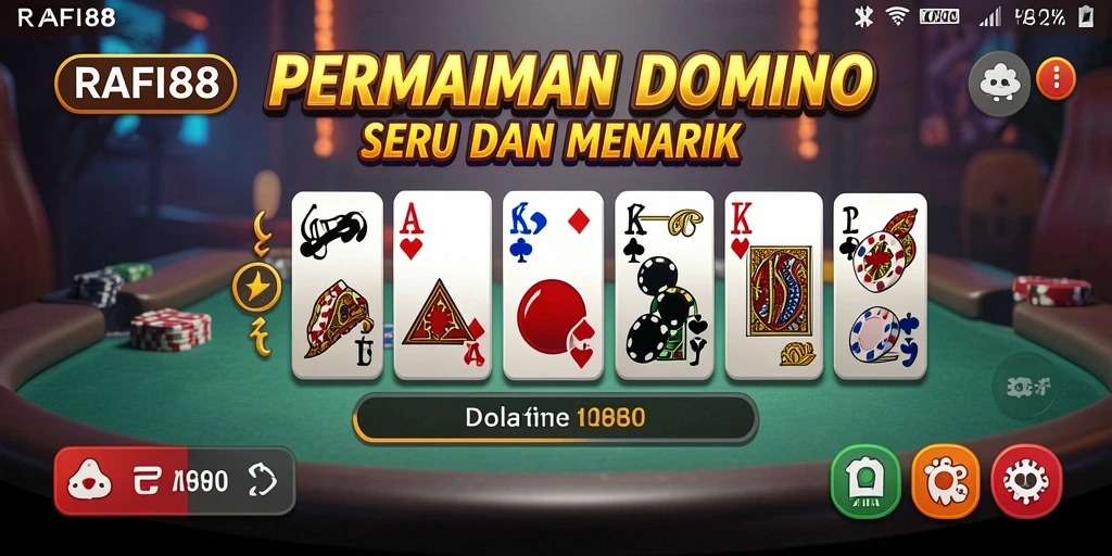Tampilan gameplay RAFI88 yang seru dalam permainan Domino.