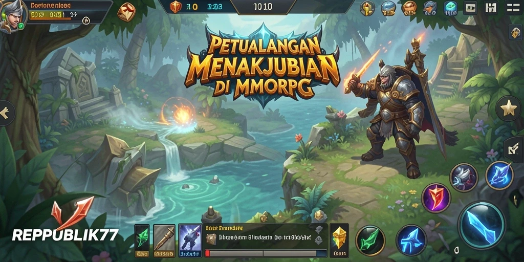 Tampilan gameplay mendebarkan di dunia MMORPG REPUBLIK77.