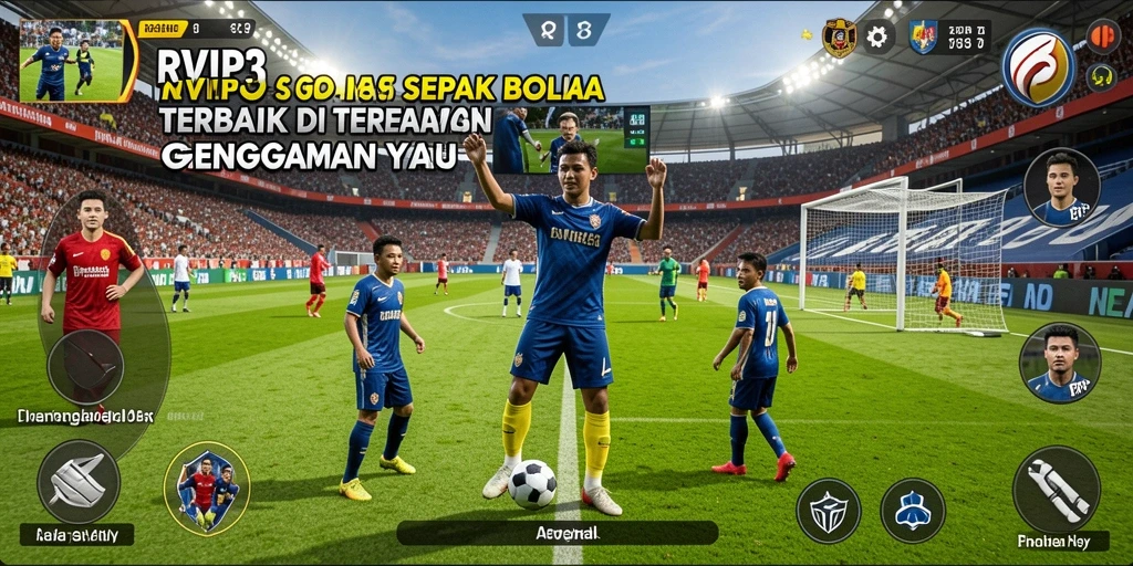 Tampilan gameplay RVIP3 yang menegangkan dan penuh aksi sepak bola.