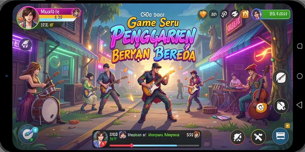 Tampilan gameplay S80 yang mengasyikkan dengan berbagai lagu dan tantangan.