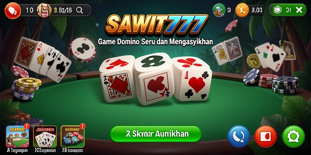 Screenshot SAWIT777 menunjukkan gameplay Domino yang menarik dan seru.