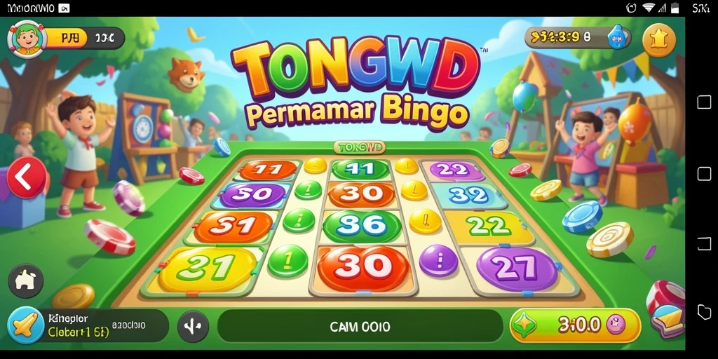 Menampilkan gameplay seru dari permainan Bingo TONGWD.