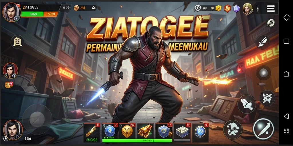 Screenshot menampilkan aksi mendebarkan dalam permainan ZIATOGEL.